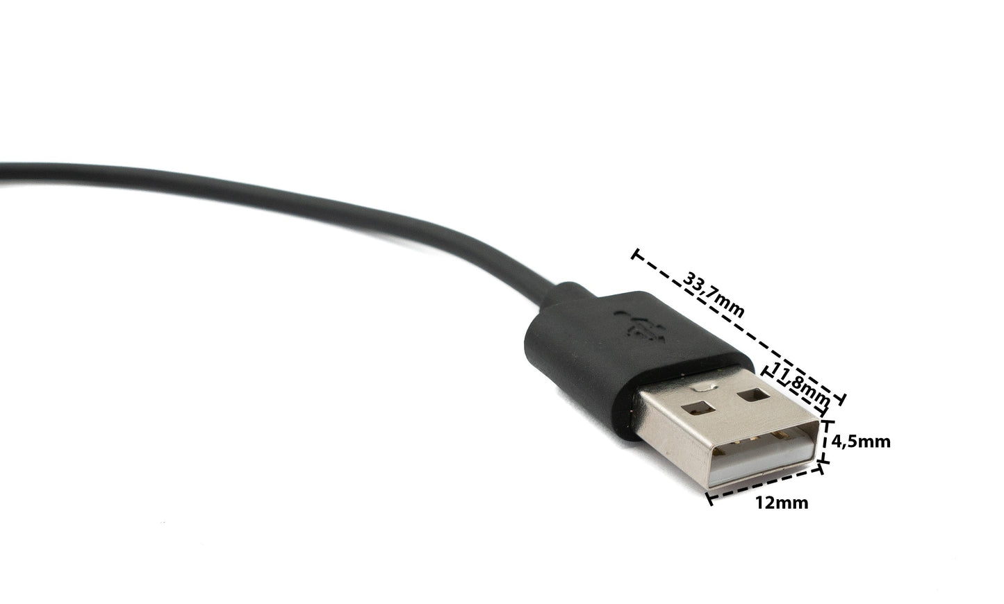SYSTEM-S USB 2.0 Kabel 100 cm Ladekabel für Realme Band 2 Smartwatch in Schwarz