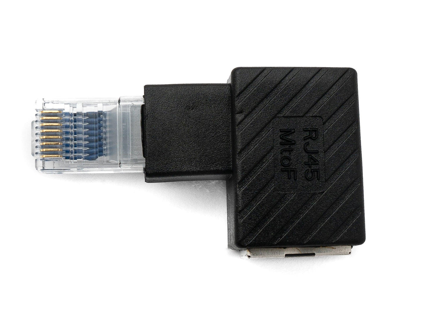 SYSTEM-S LAN Adapter RJ45 Stecker zu Buchse Winkel Ethernetadapter Kabel linksgewinkelt
