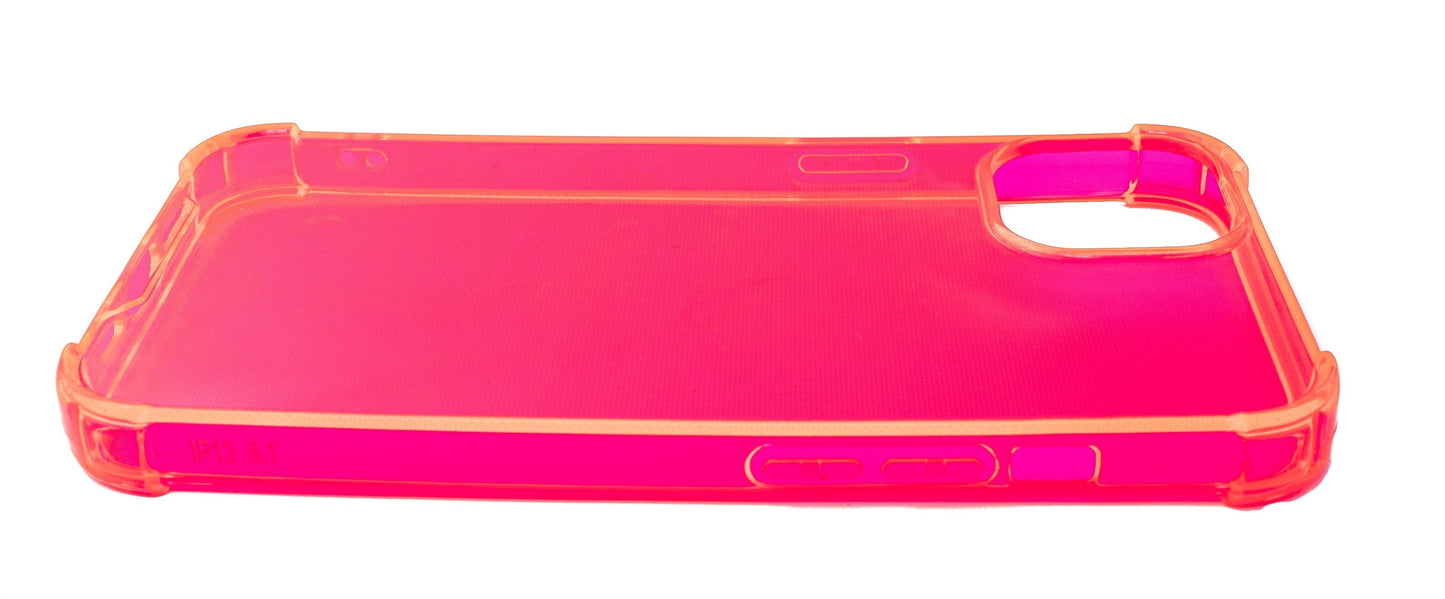 SYSTEM-S Schutzhülle aus Silikon in Pink Transparent Hülle für iPhone 13