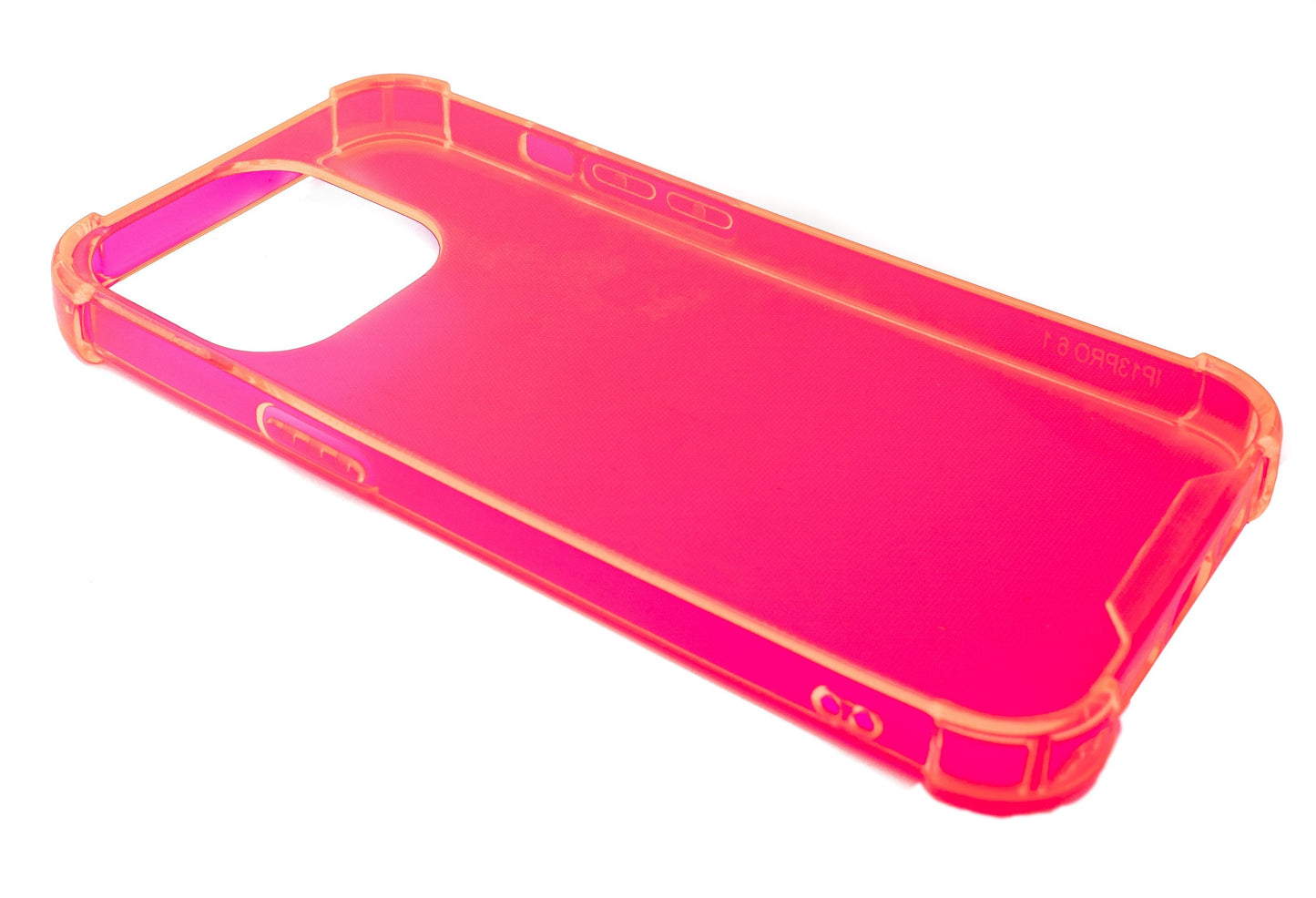 SYSTEM-S Pink Transparent Silicone Case for iPhone 13 Pro