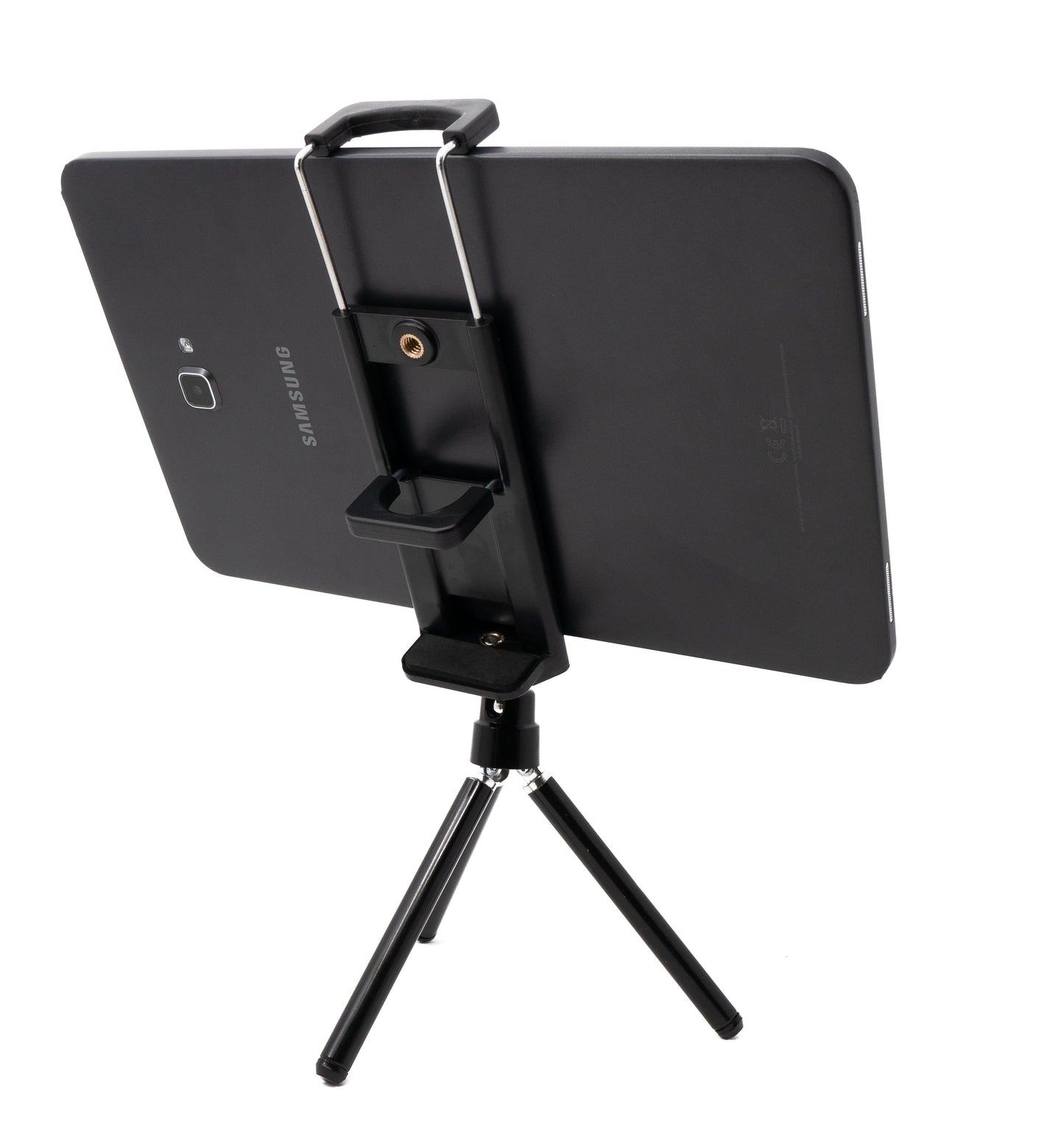 SYSTEM-S Smartphone Tablet Halterung Befestigung in Schwarz für Kamera Stativ Stick