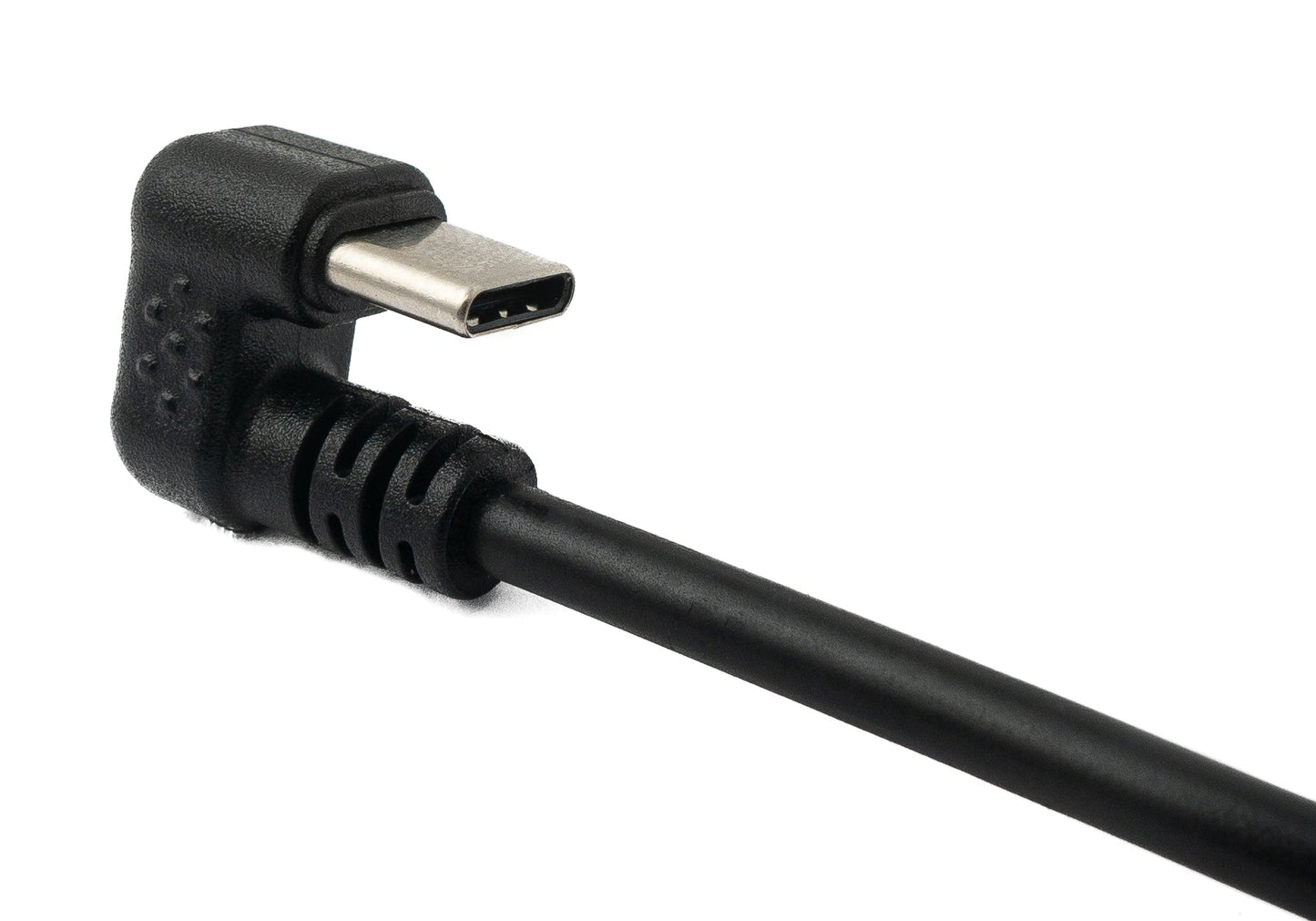 SYSTEM-S USB 3.1 Kabel 30 cm Typ C Stecker zu 5 polig Leiterstecker 180° Winkel Schwarz