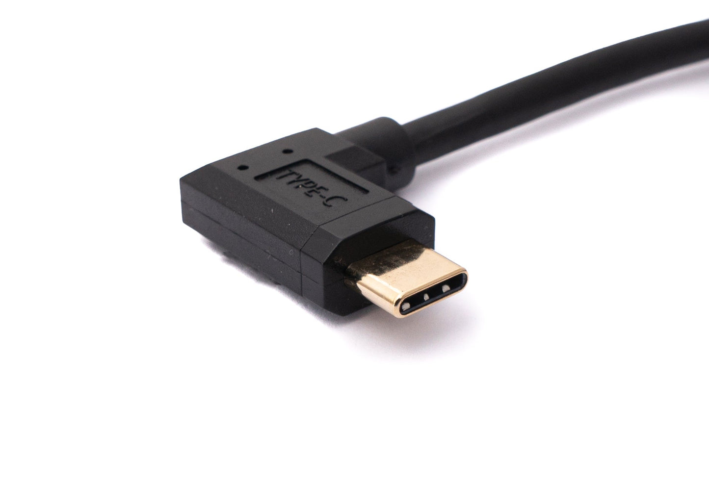 SYSTEM-S USB 3.1 cable 180 cm Type C male to female screw angle in black
