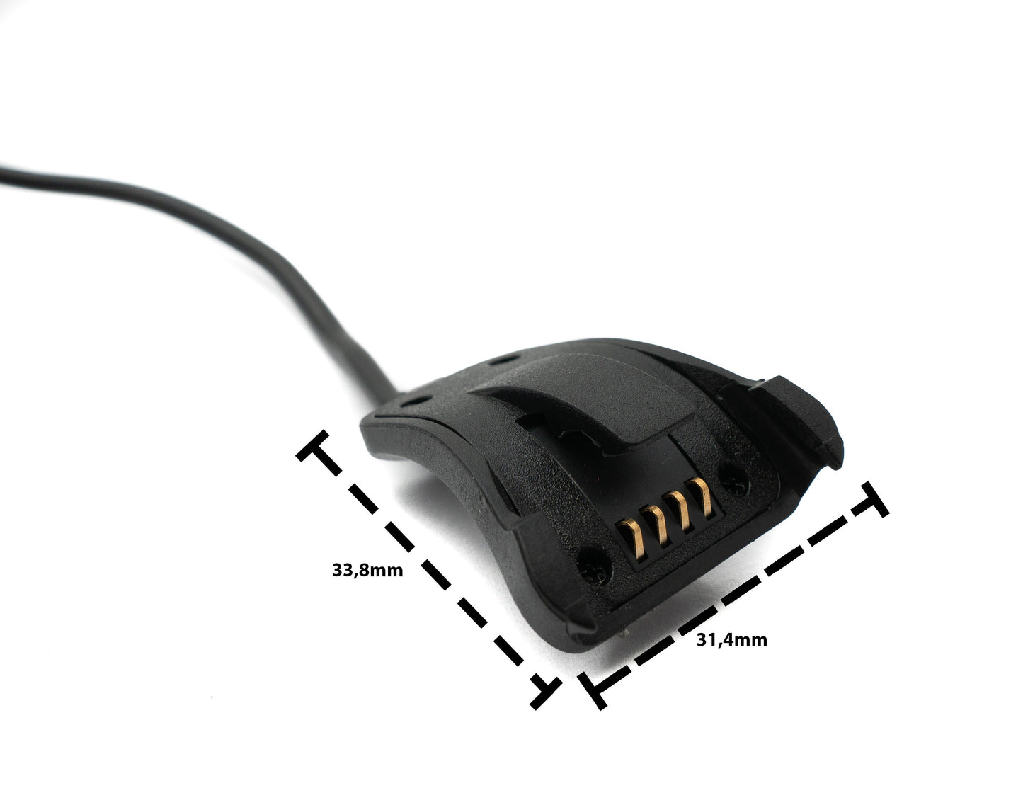 SYSTEM-S USB 2.0 Kabel 100 cm Ladekabel für TomTom Runner 2 3 Spark 3 Smartwatch Schwarz