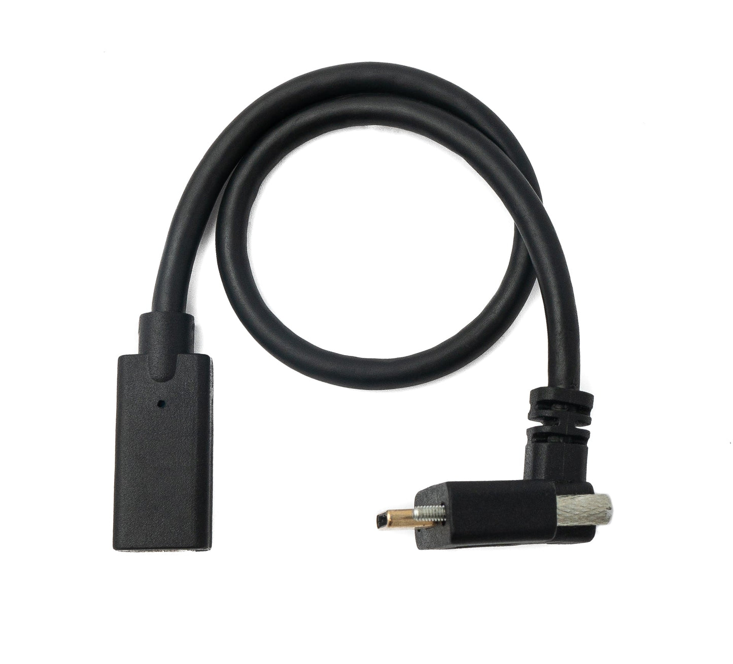 SYSTEM-S USB 3.1 Gen 2 100W Kabel 30 cm Typ C Stecker zu Buchse Schraube Winkel