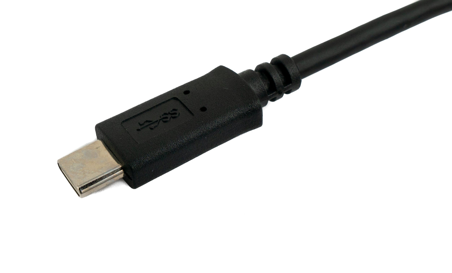 SYSTEM-S USB 3.1 Kabel 1 m Typ C Stecker zu Typ A Stecker Winkel in Schwarz