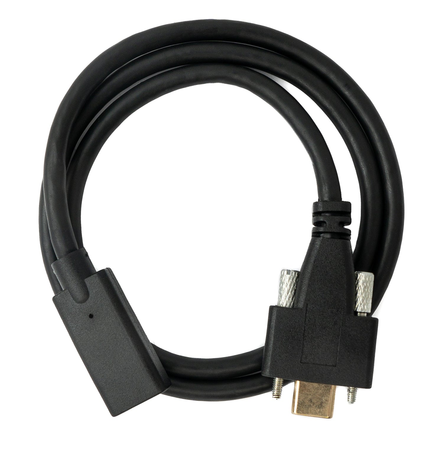 SYSTEM-S USB 3.1 cable 60 cm Type C male to female screw in black
