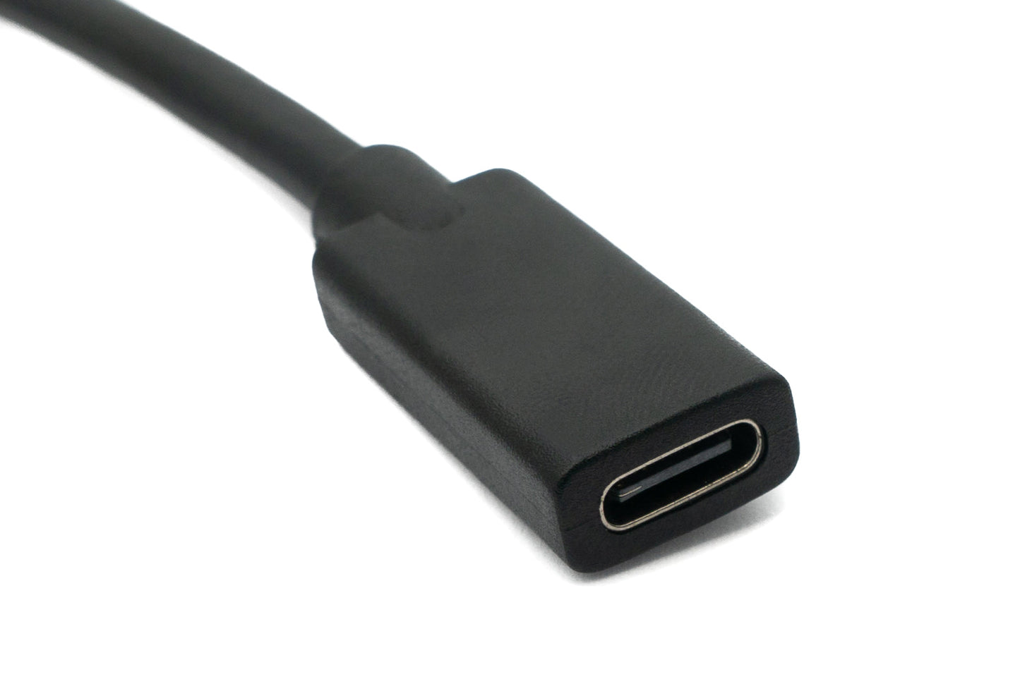 SYSTEM-S USB 3.1 cable 100 cm Type C male to female screw angle in black