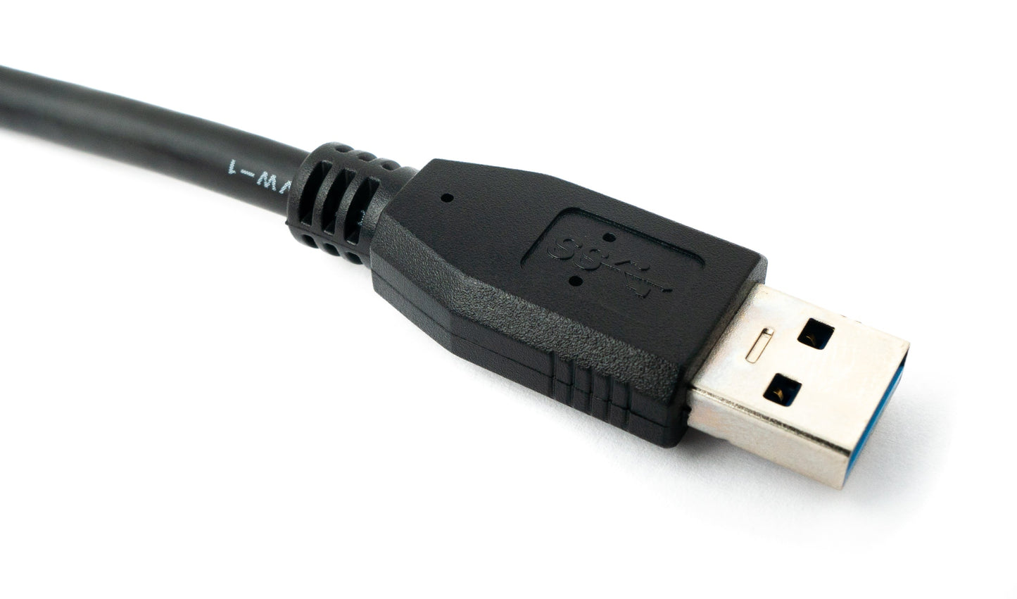 SYSTEM-S USB 3.0 Kabel 150 cm Typ B Stecker zu A Stecker in Schwarz