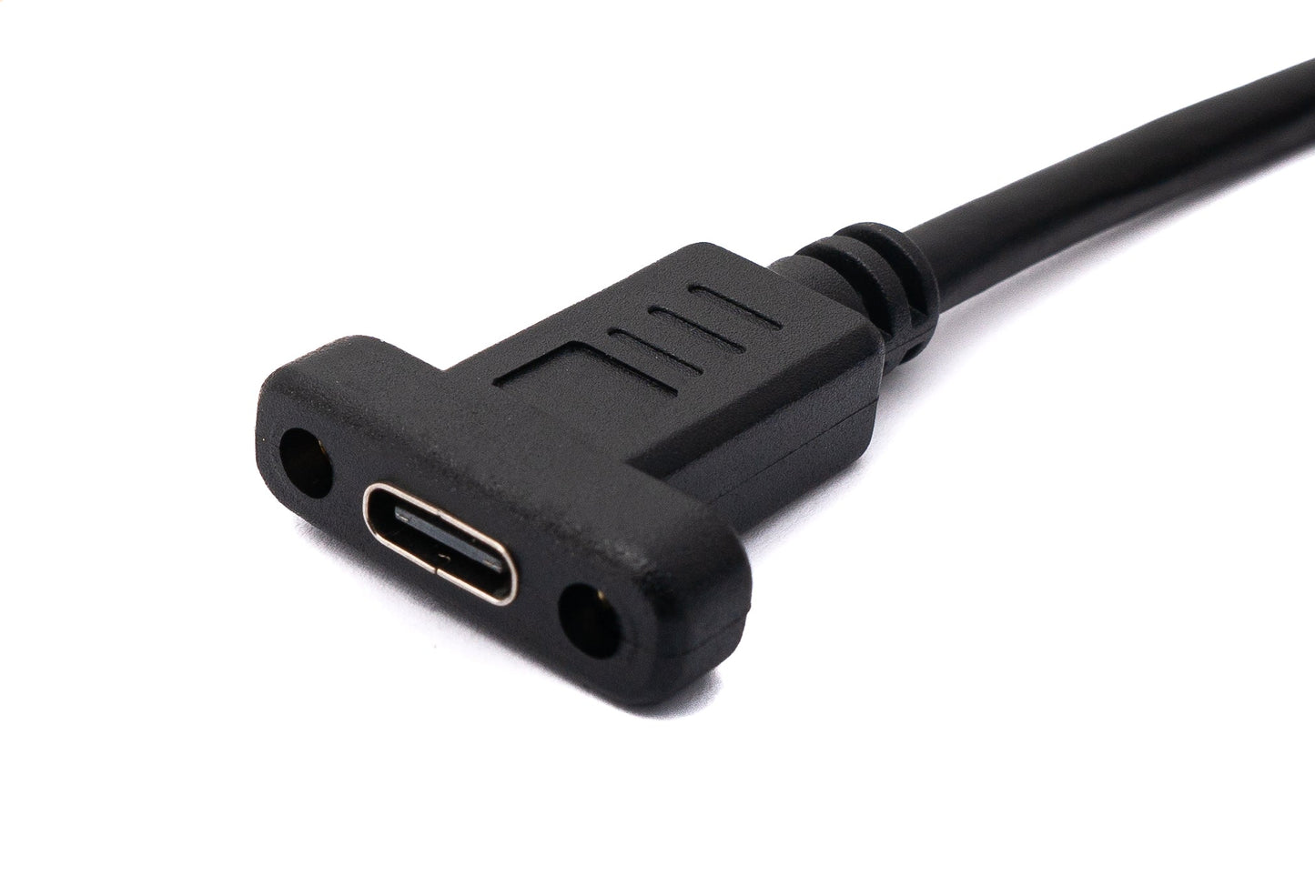 SYSTEM-S USB 3.1 Kabel 30 cm Typ C Stecker zu Buchse Schraube Adapter in Schwarz
