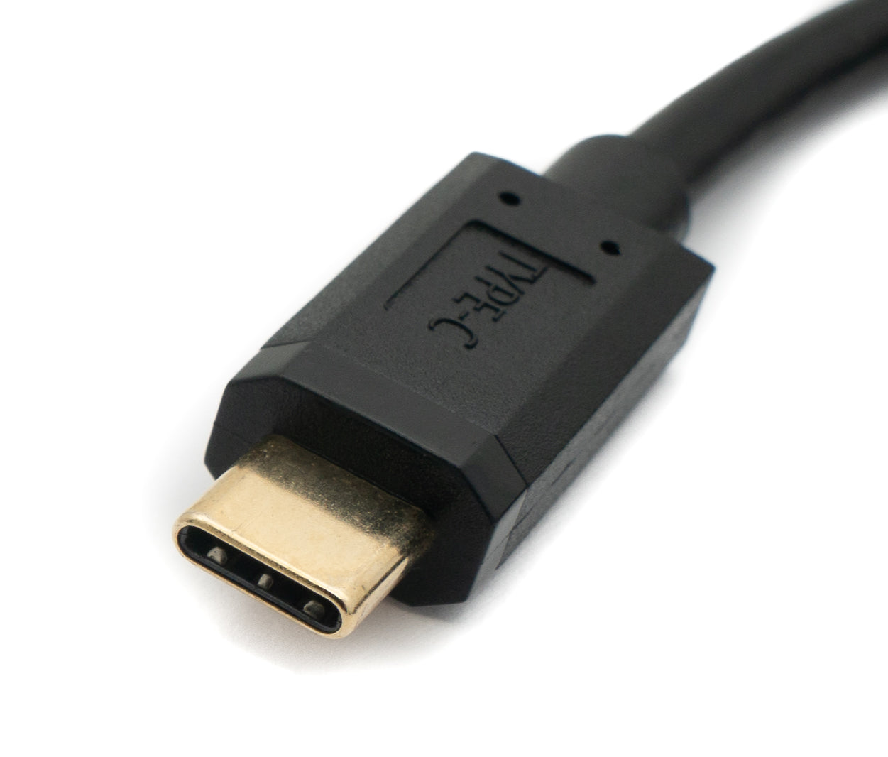 SYSTEM-S USB 3.1 Kabel 50 cm Typ C Stecker zu Buchse Schraube in Schwarz