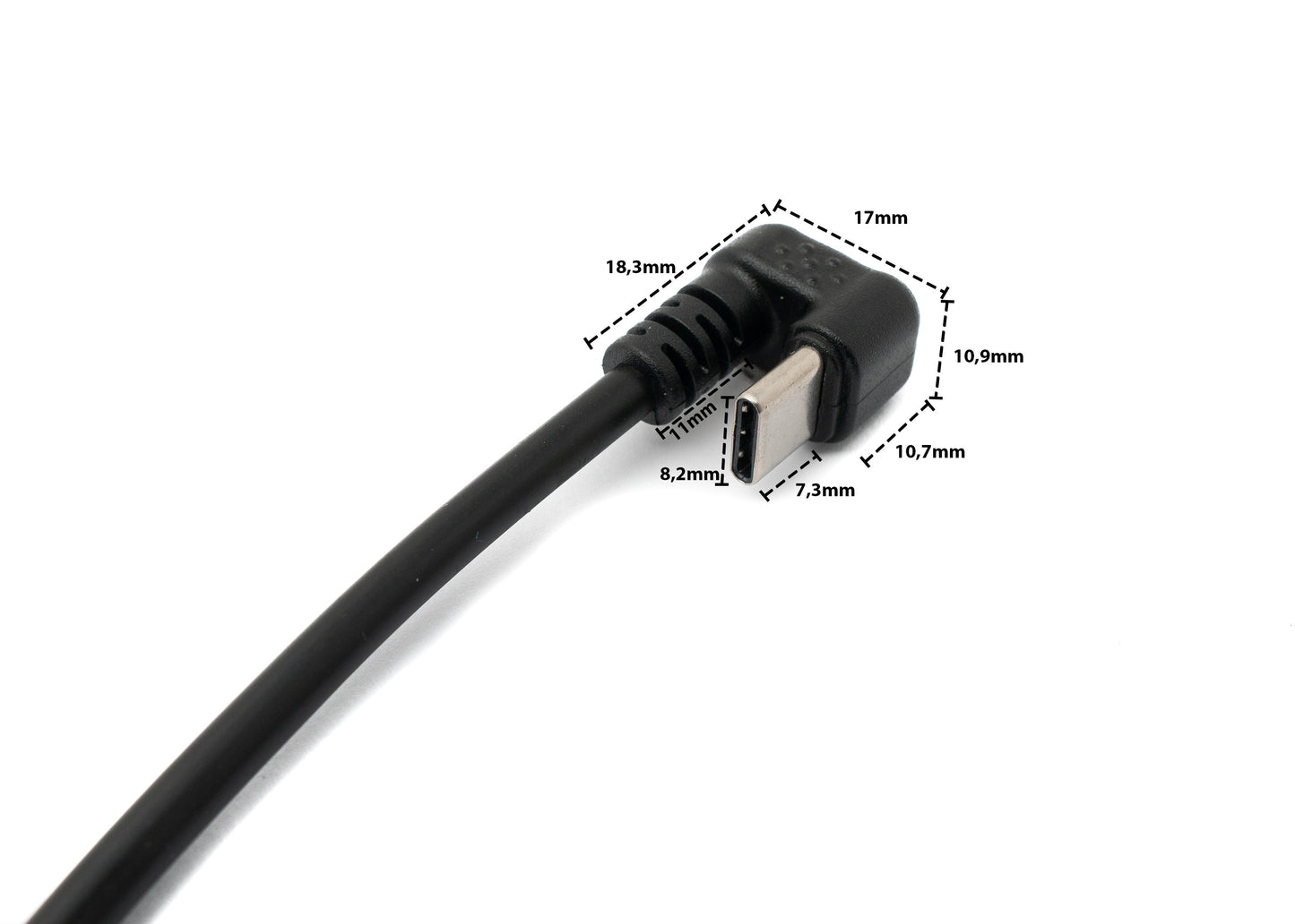 SYSTEM-S USB 3.1 U Turn 180° Kabel 30cm Typ C Stecker zu 2.0 Typ A Stecker Winkel Schwarz