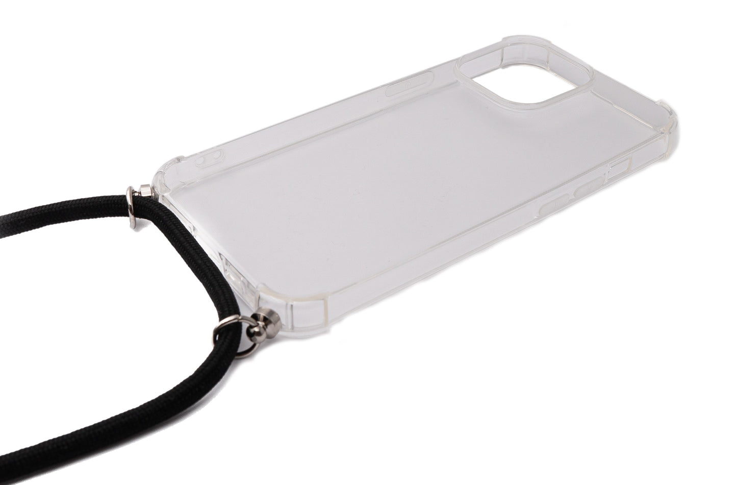 SYSTEM-S Schutzhülle aus Silikon mit Halsband in Transparent Hülle für iPhone 13 Pro