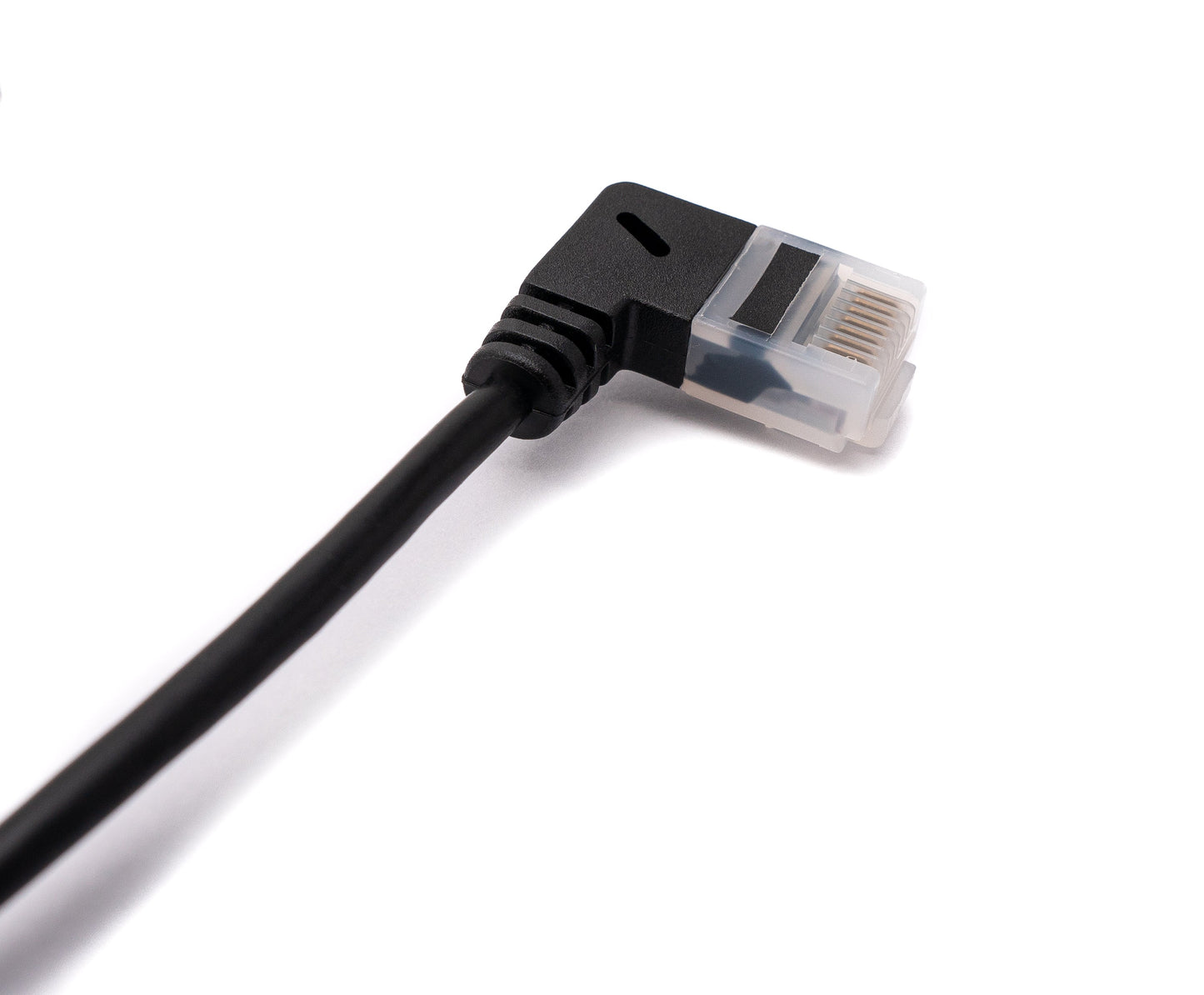 SYSTEM-S LAN Kabel 25 cm RJ45 8P8C STP Cat6 Stecker zu Stecker Winkel Schwarz