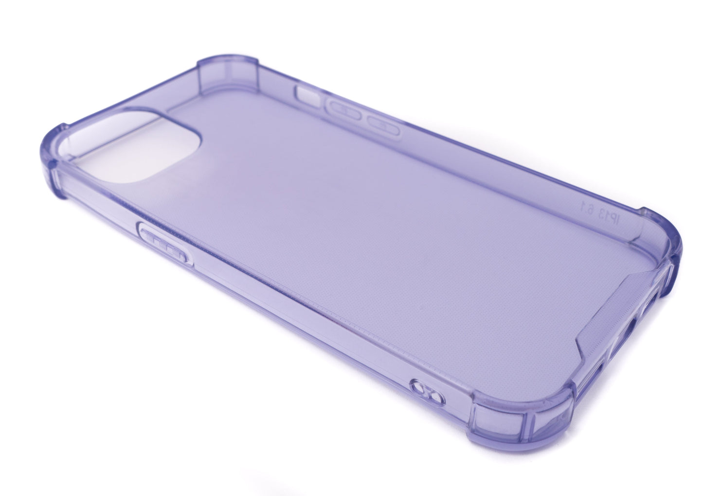 SYSTEM-S protective silicone case in purple transparent case for iPhone 13