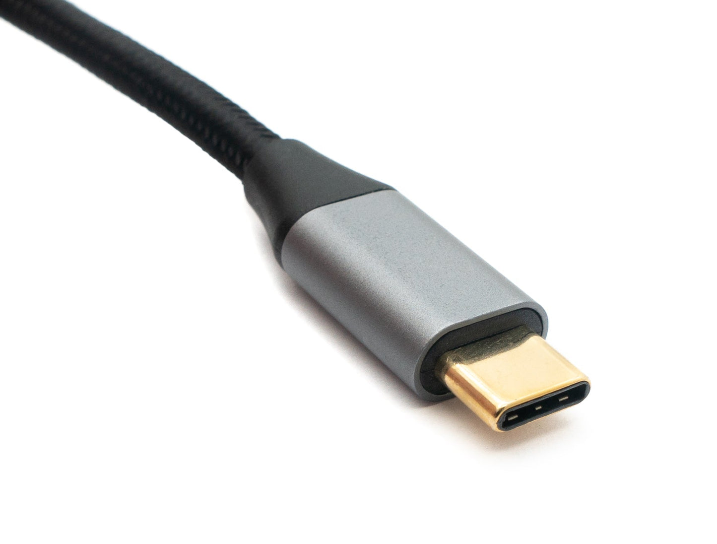 SYSTEM-S 3in1 Adapter DP 1.4 Buchse & 2x USB 3.1 Typ C Buchse zu Typ C Stecker Kabel Grau
