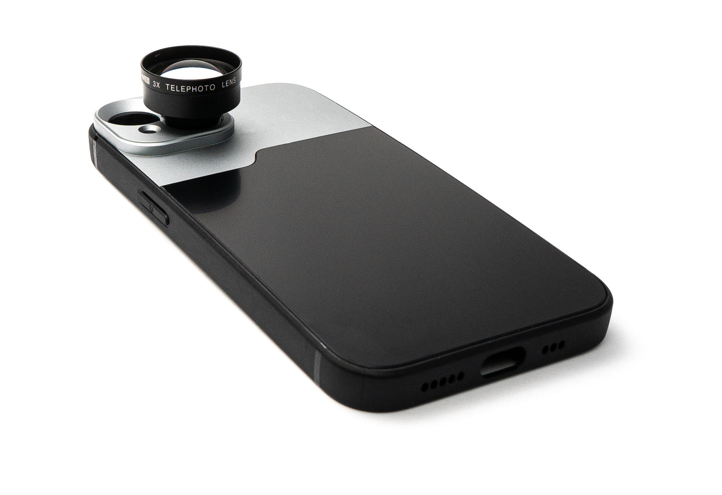 SYSTEM-S Zoom Lens 3x Telephoto Lens Filter with Case in Black for iPhone 13