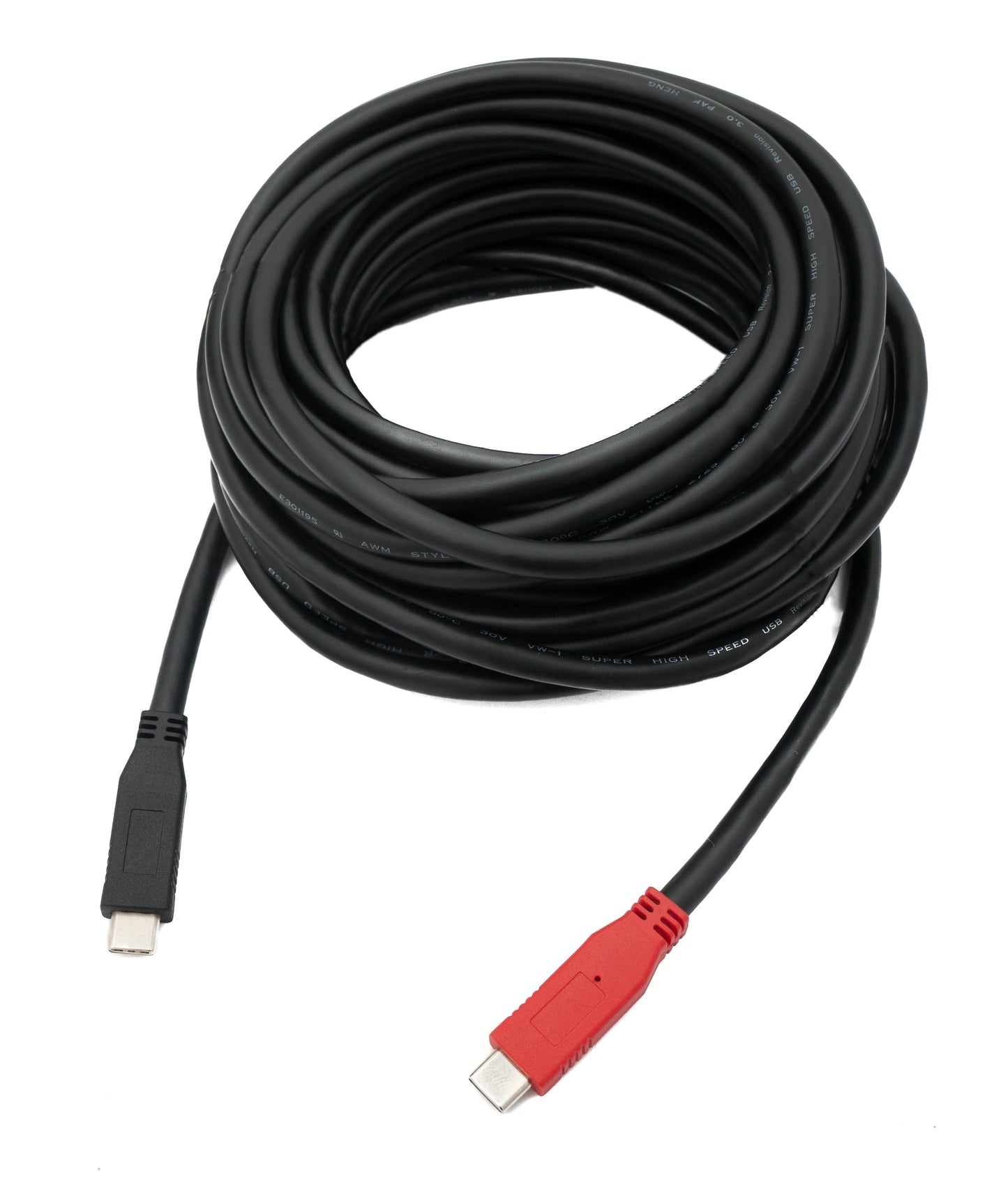 SYSTEM-S USB 3.1 One Way Cable 8 m Type C Male to Male in Black