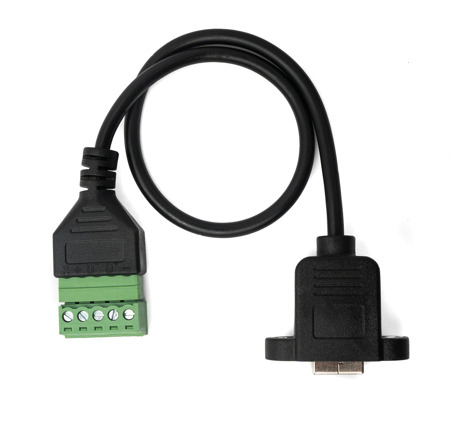 SYSTEM-S USB 2.0 Kabel 30 cm Typ B Buchse zu 5 polig Leiterplattenstecker Schwarz