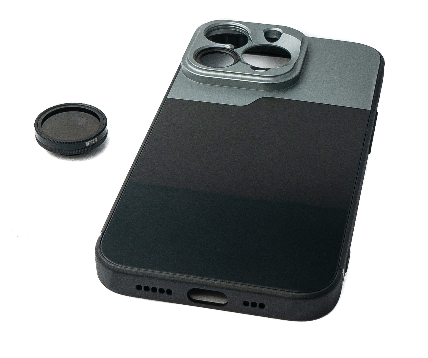 SYSTEM-S CPL Filter Circular Polarizer Lens with Case in Black for iPhone 13 Pro