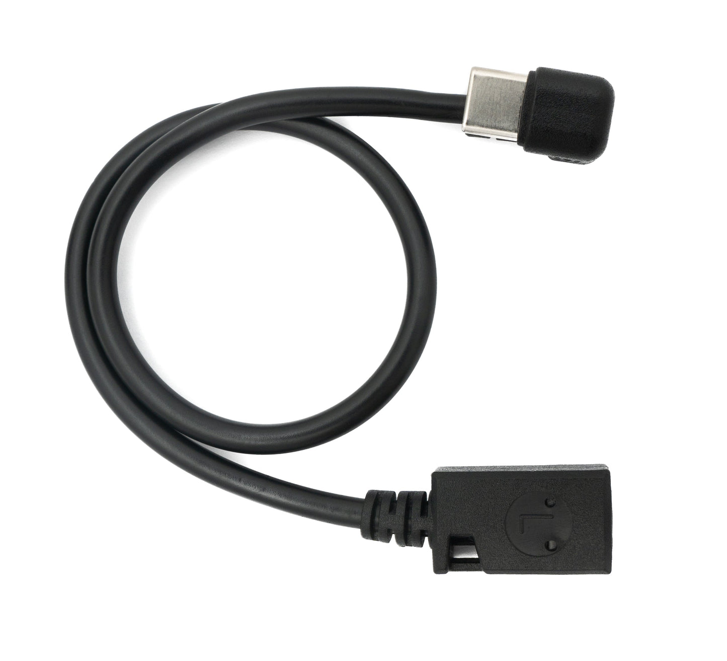 SYSTEM-S USB 3.1 Kabel 30 cm Typ C Stecker zu 2.0 Mini B Buchse 180° Winkel in Schwarz