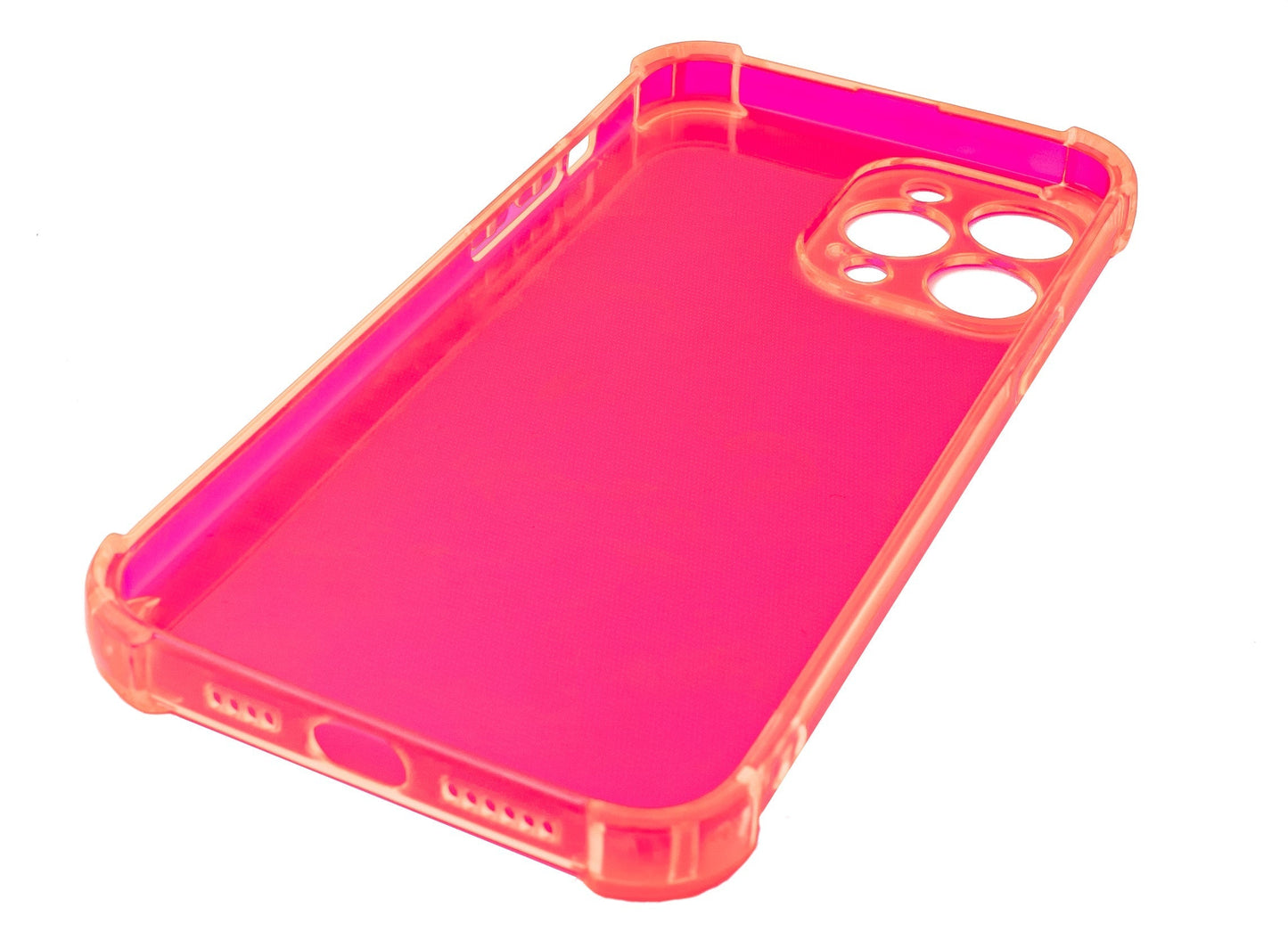 SYSTEM-S Schutzhülle aus Silikon in Pink Transparent Hülle für iPhone 13 Pro Max
