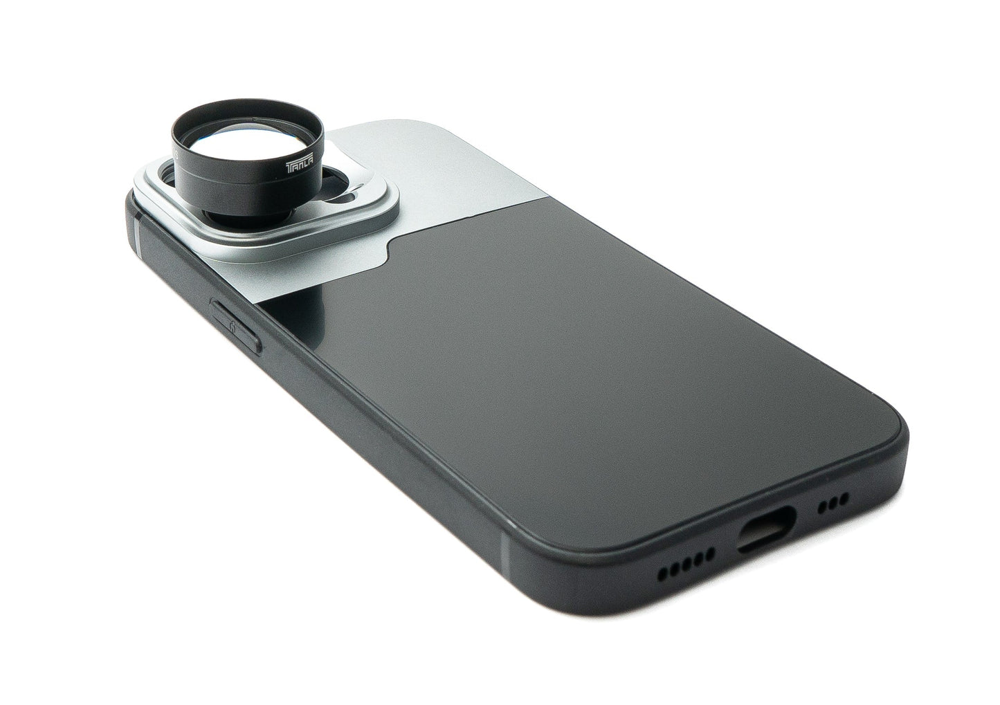 SYSTEM-S Zoom Linse 3x Tele Objektiv Filter mit Hülle in Schwarz für iPhone 13 Pro