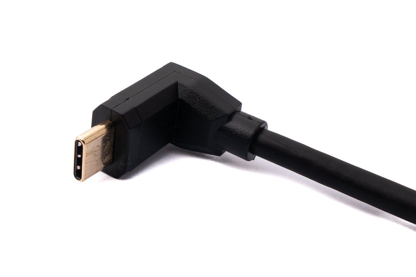 SYSTEM-S USB 3.1 cable 100 cm Type C male to female screw angle in black