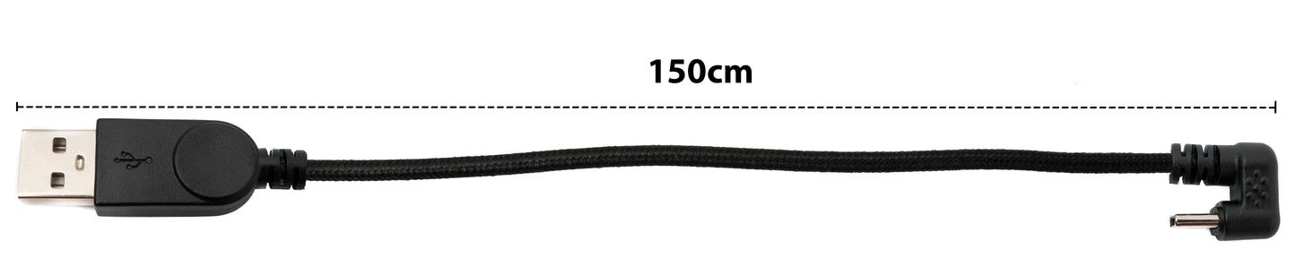 SYSTEM-S USB 3.1 U Turn 180° Kabel 150 cm Typ C Stecker zu 2.0 Typ A Stecker geflochten