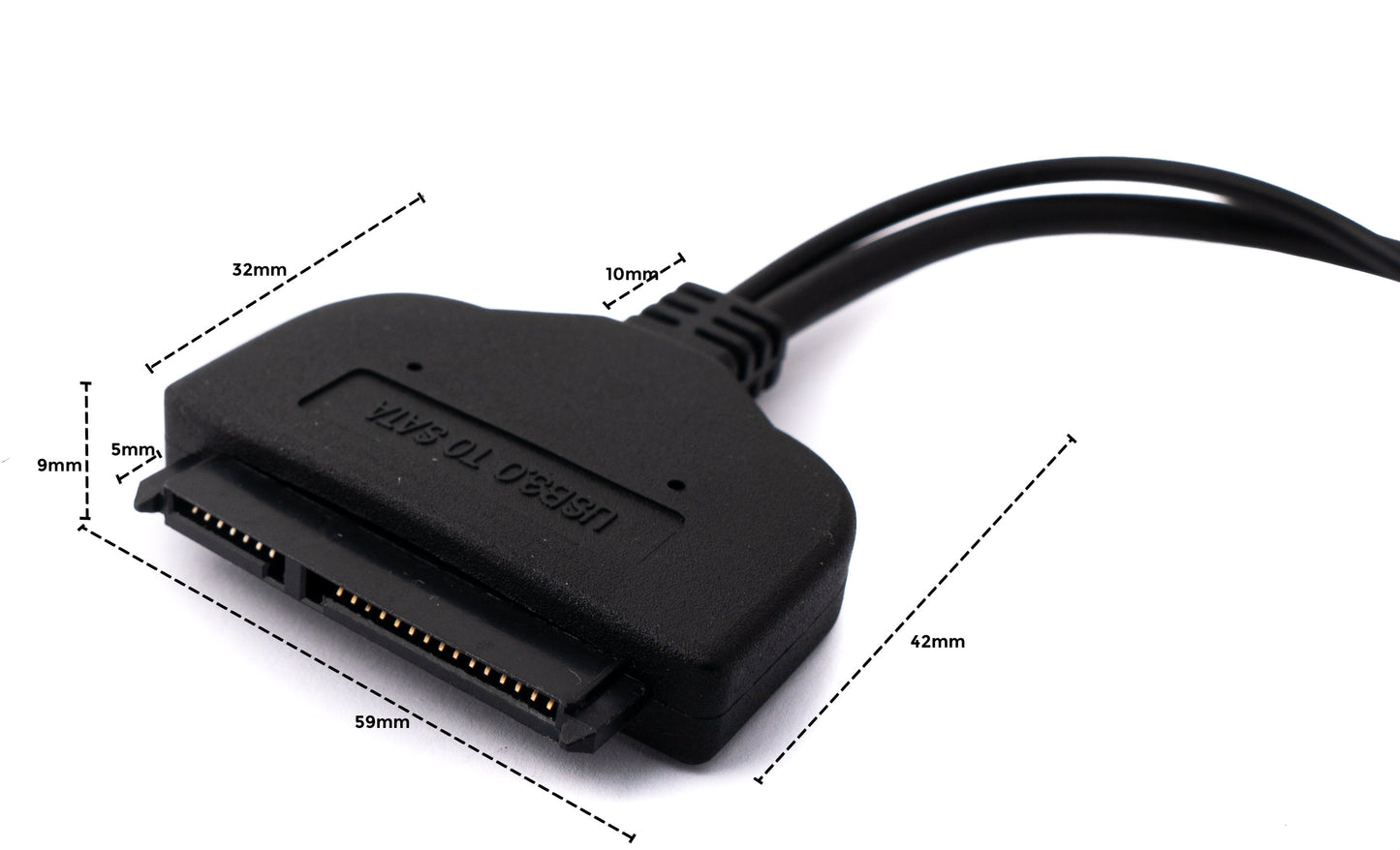 SYSTEM-S CFast Card 2.5 zu SATA 22Pin zu 2x USB 3.0 2.0 Typ A Stecker für HDD SSD