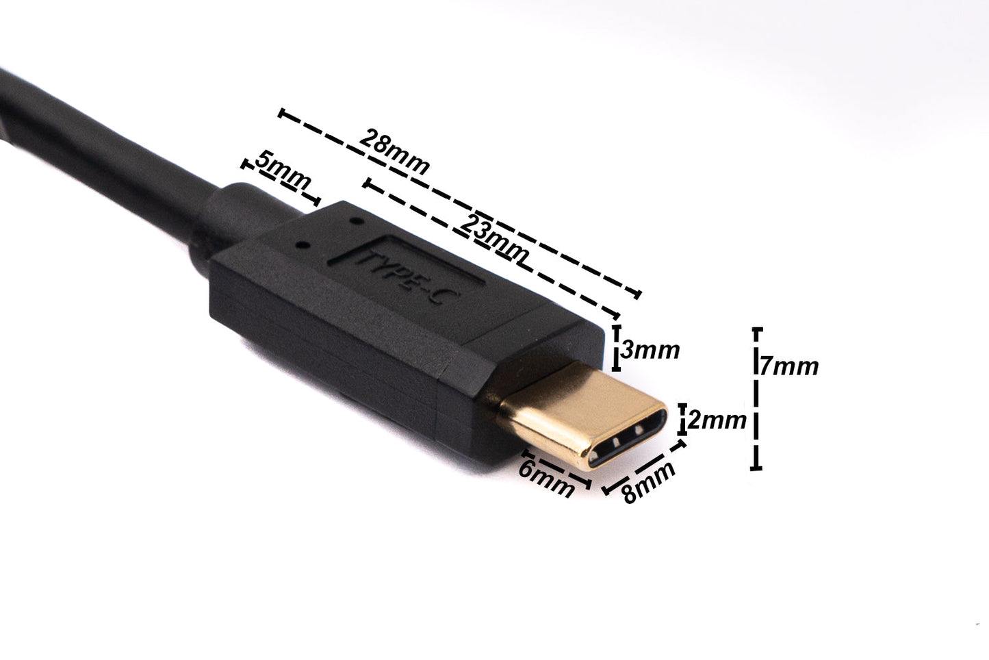 SYSTEM-S USB 3.1 Kabel 30 cm Typ C Stecker zu Buchse Schraube Adapter in Schwarz