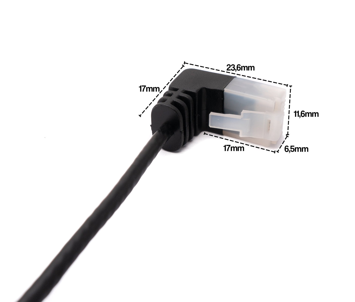 SYSTEM-S LAN Kabel 25 cm RJ45 8P8C STP Cat6 Stecker zu Stecker Winkel Schwarz