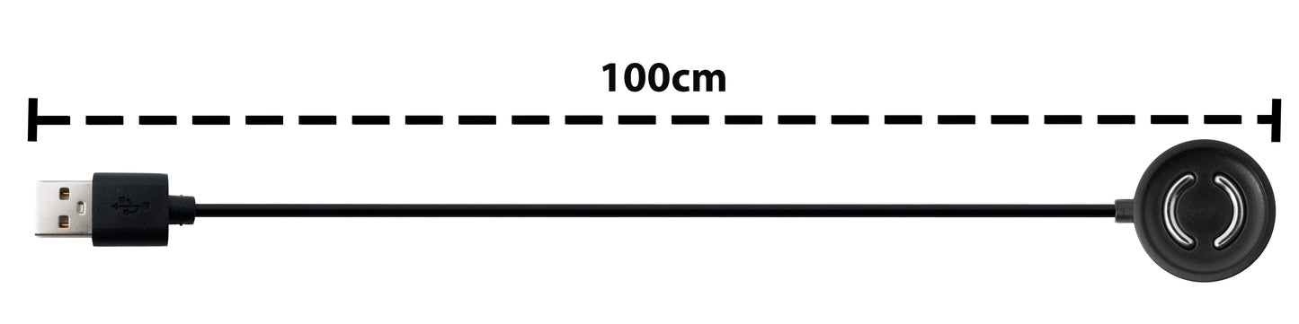 SYSTEM-S USB 2.0 Kabel 100 cm Ladestation für Suunto 9 Peak Smartwatch in Schwarz