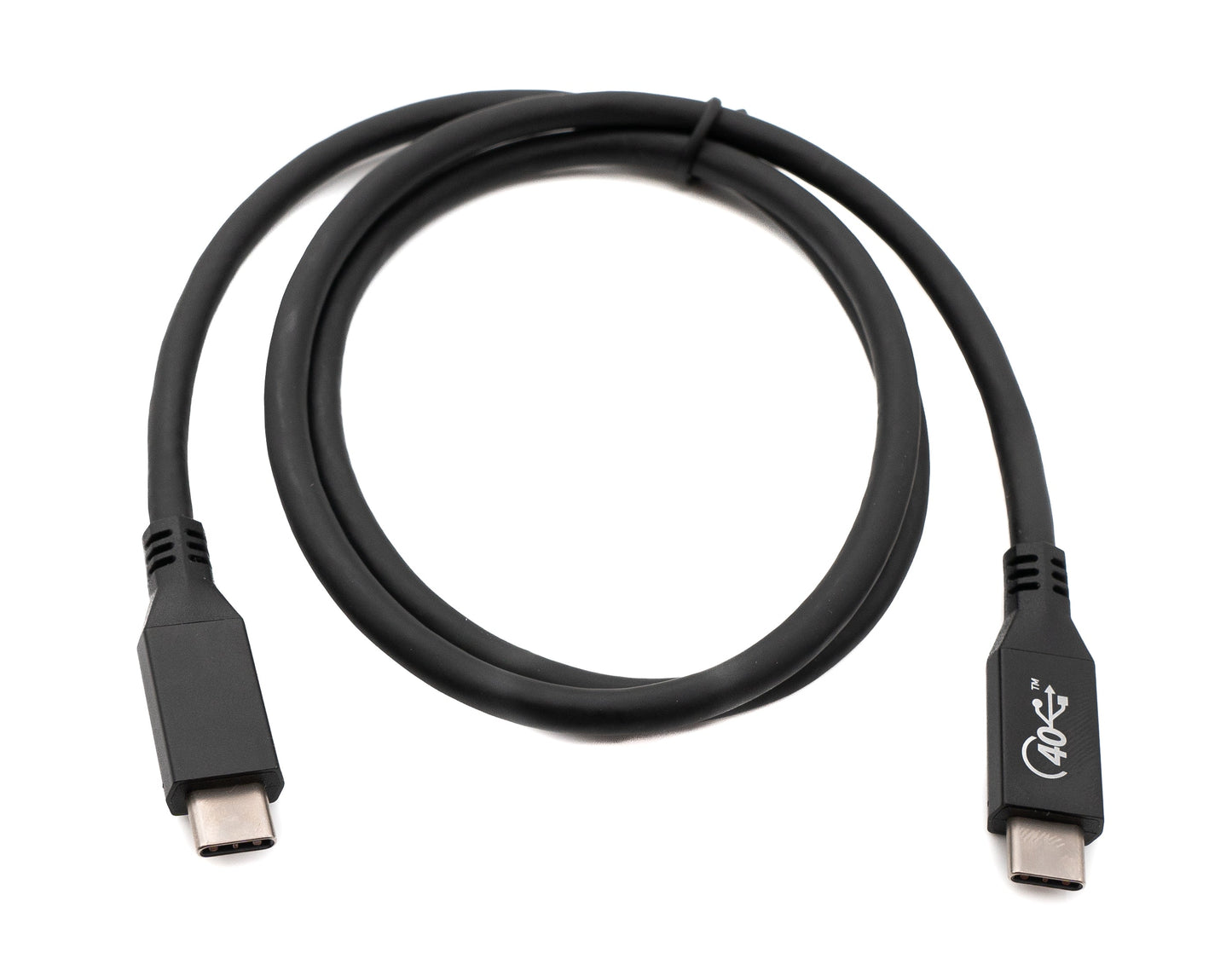 SYSTEM-S USB4 USB Kabel 80 cm Typ C Stecker zu Stecker 40 Gbit/s USB 4.0 in Schwarz