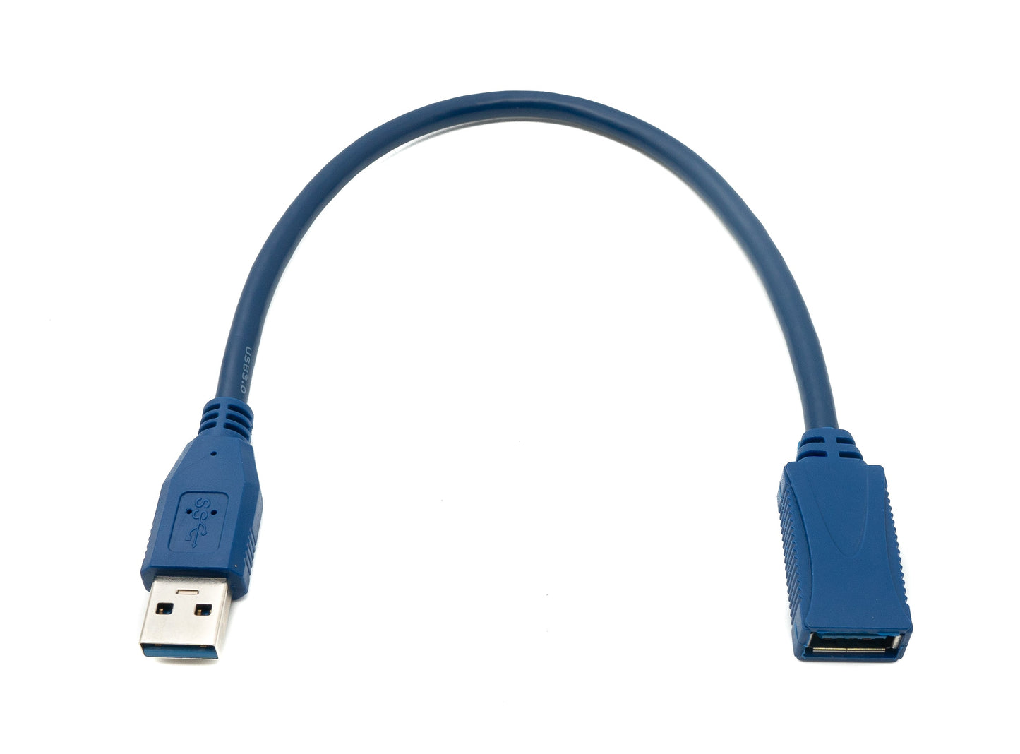SYSTEM-S USB 3.0 cable 30 cm Type A male to female in blue