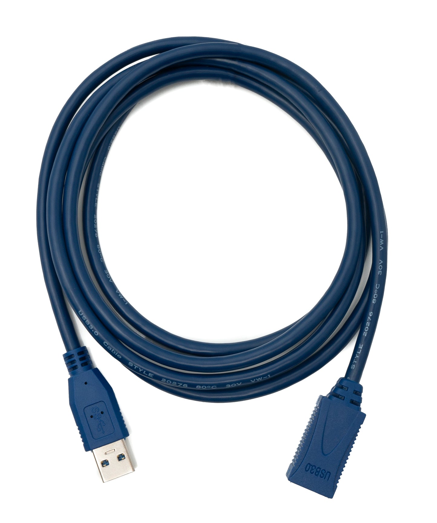SYSTEM-S USB 3.0 Kabel 180 cm Typ A Stecker zu Buchse in Blau
