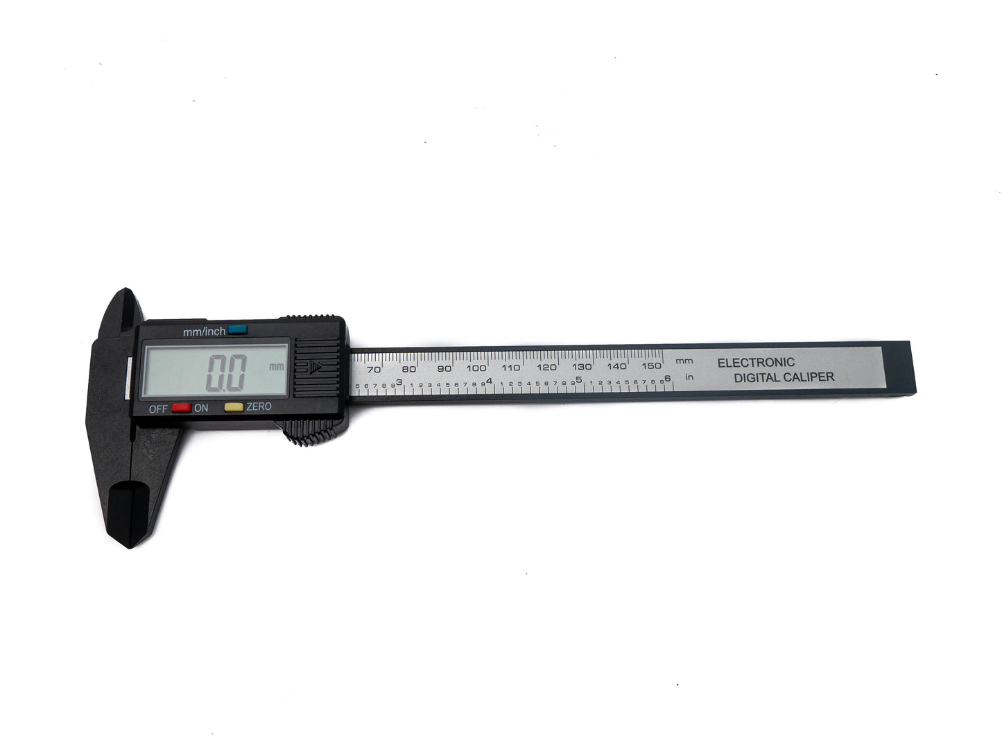 SYSTEM-S Messschieber digital 150 mm Zero Funktion verschiedene Modi in Schwarz