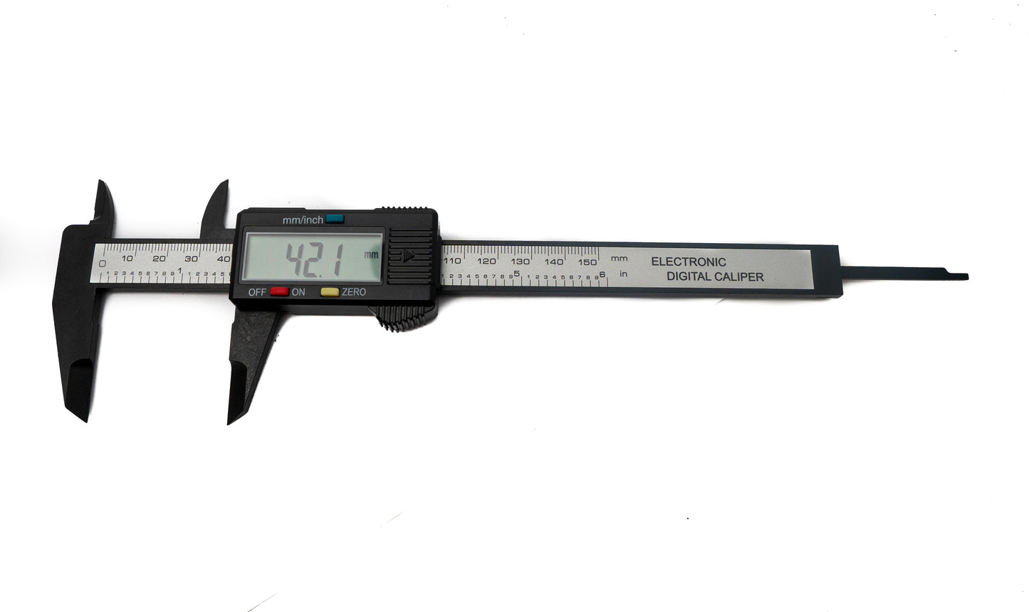 SYSTEM-S Messschieber digital 150 mm Zero Funktion verschiedene Modi in Schwarz