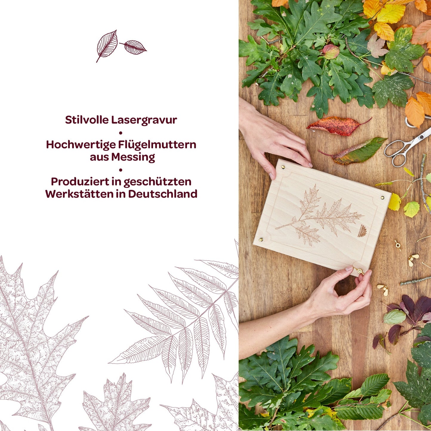 Leaf press for leaves & flowers