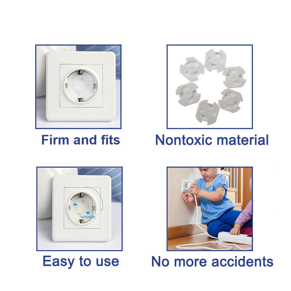 40 Pieces Plug Socket Protection for Baby Safety Rotating Mechanism