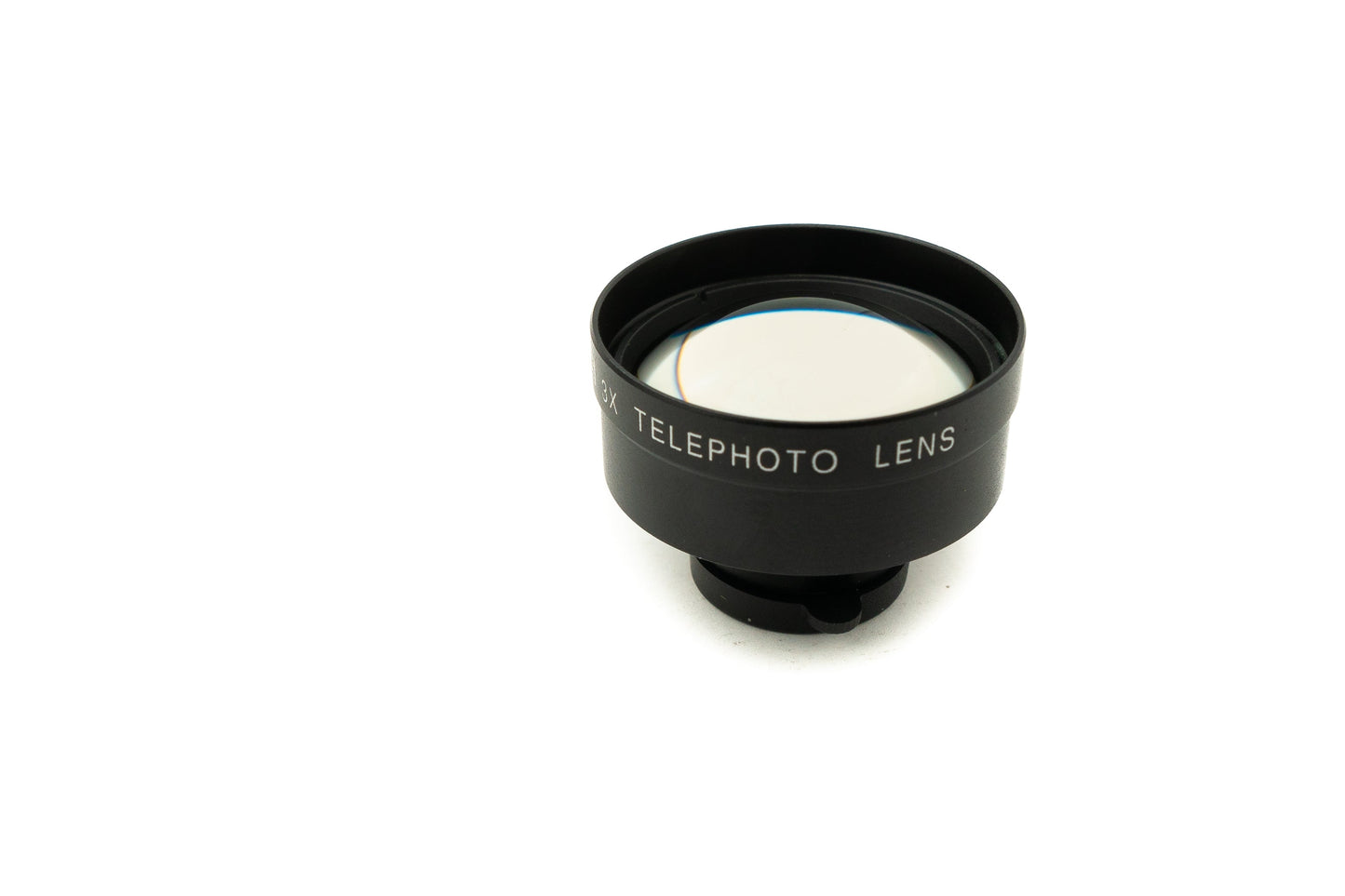 SYSTEM-S Zoom Linse 3x Tele Objektiv 37 mm Filter mit Hülle für iPhone 15 Pro in Schwarz Grau