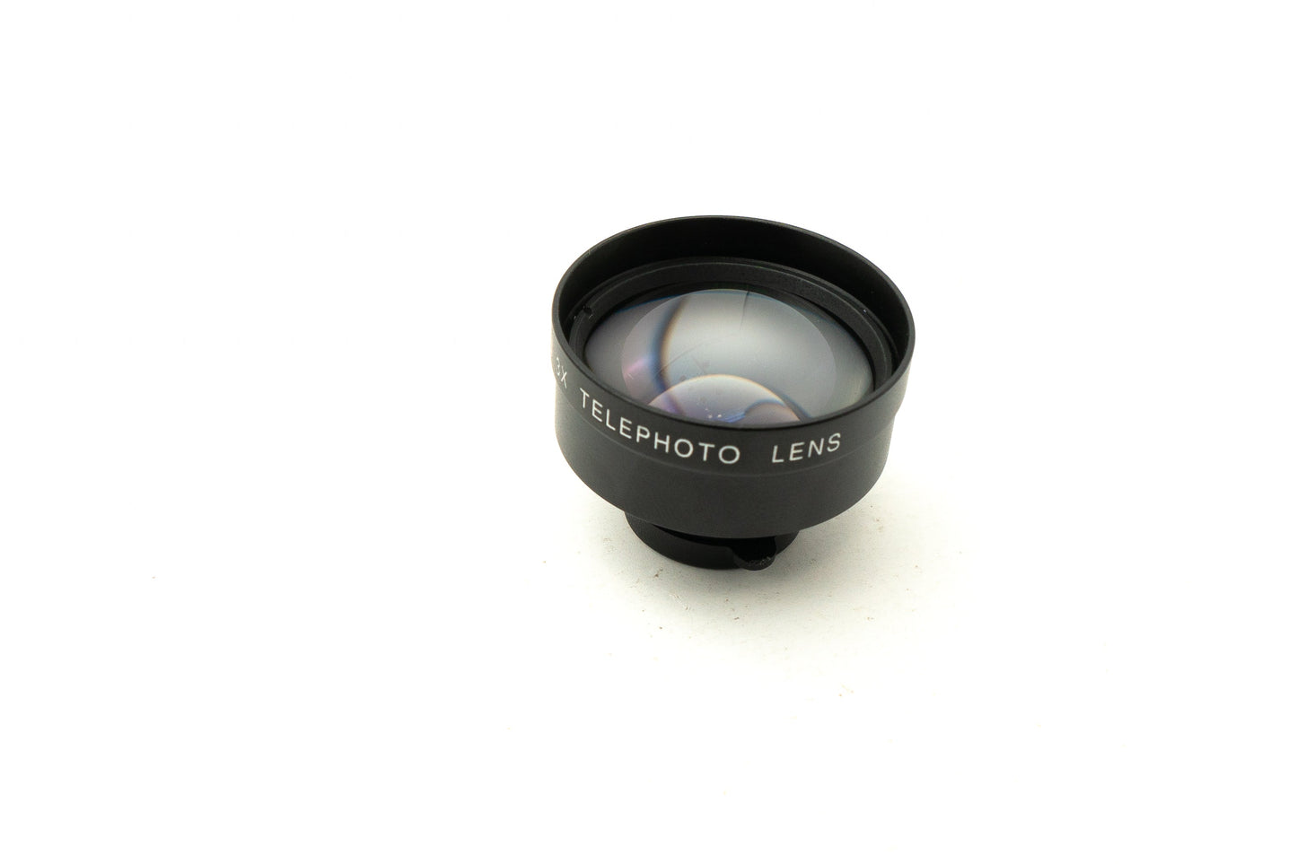 SYSTEM-S Zoom Linse 3x Tele Objektiv 37 mm Filter mit Hülle für iPhone 15 Pro Max in Schwarz Grau