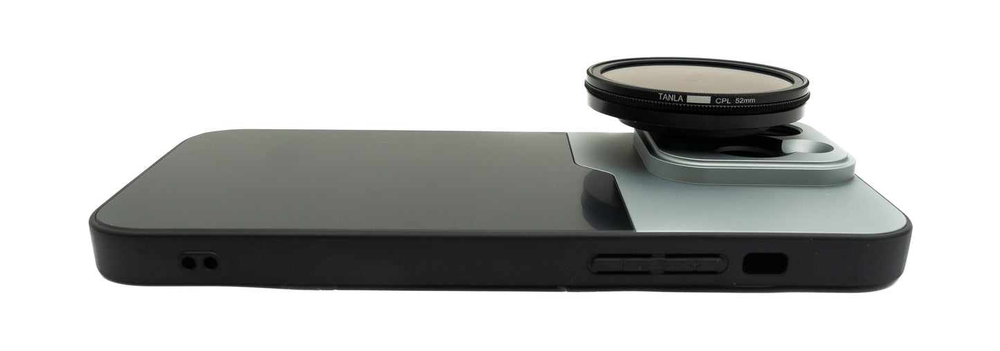SYSTEM-S CPL Filter 52 mm Circular Polarizer Linse mit Gewinde Hülle für iPhone 14 Pro Max