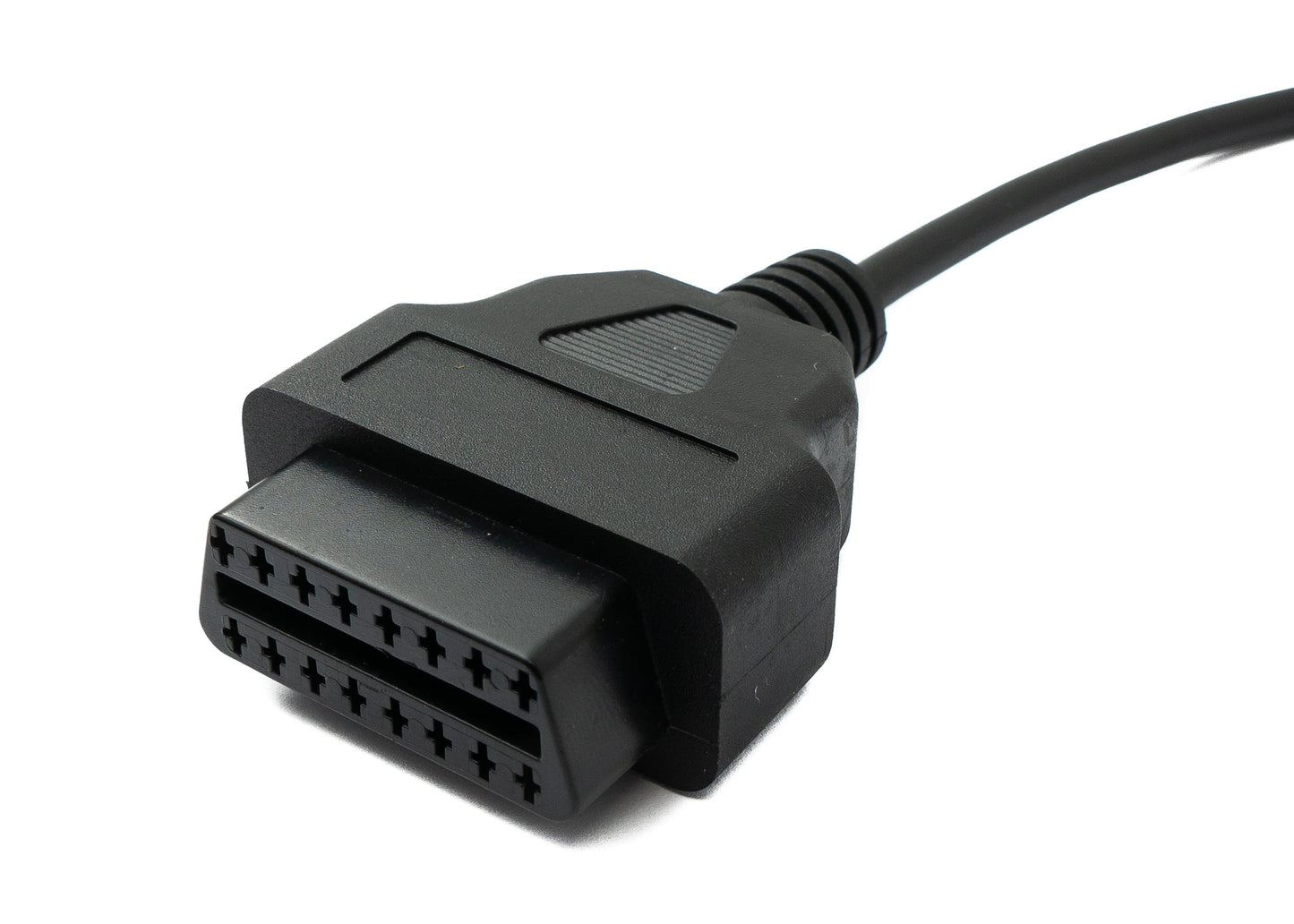 SYSTEM-S OBD2 16 Pin Kabel 30 cm Diagnose Scanner Adapter für Tesla Model 3 & Y in Schwarz