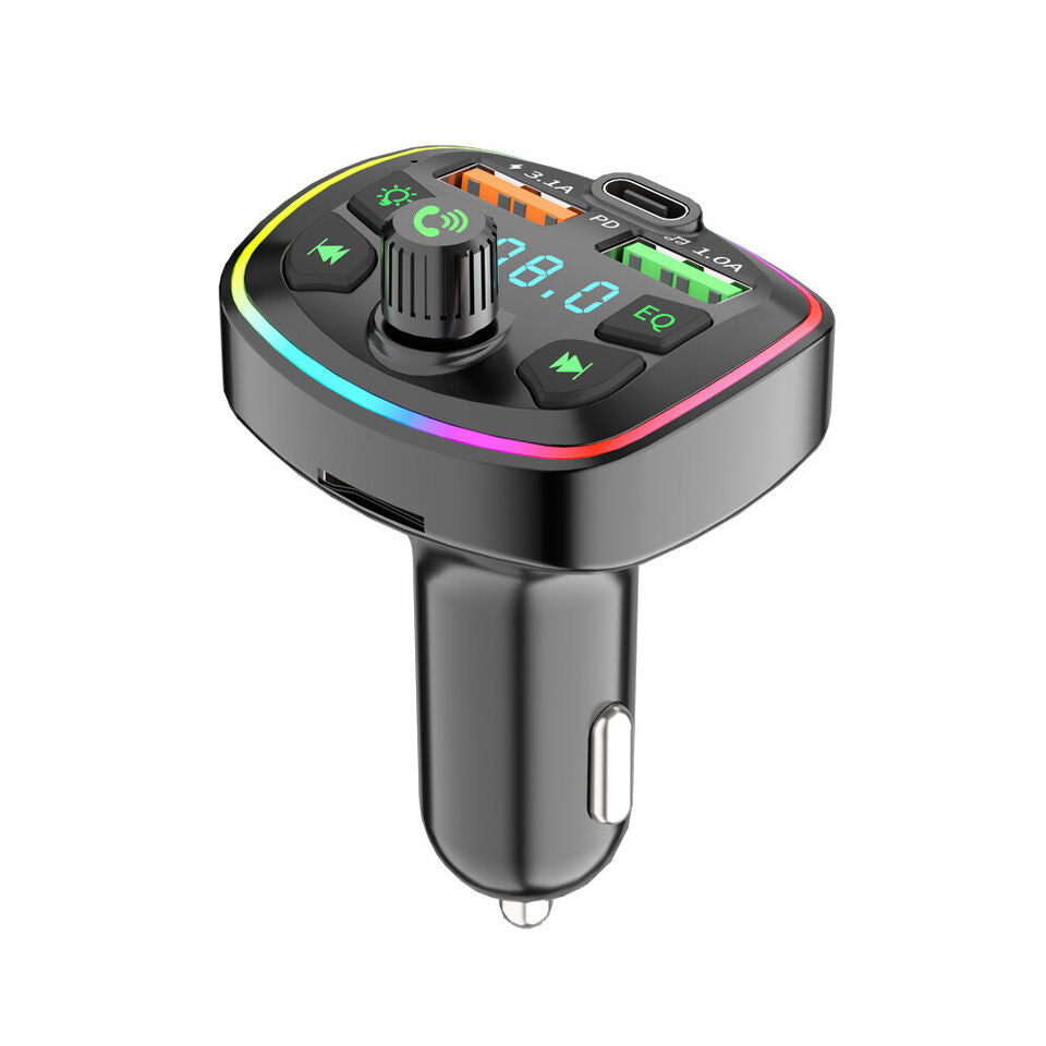 FM Transmitter Car Radio Bluetooth Adapter Dual USB PD Charger