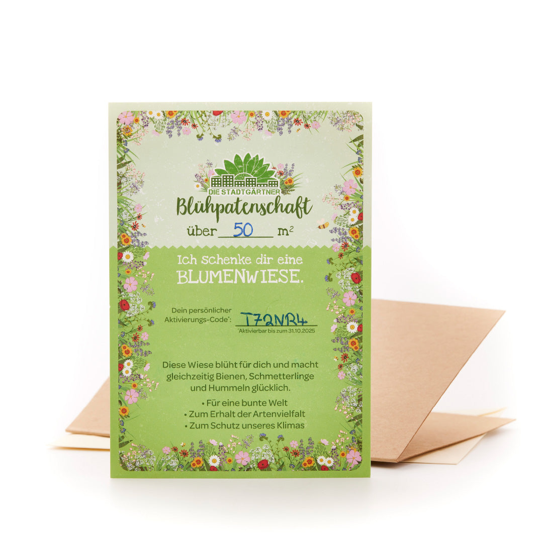 Flower sponsorship for 50 m² flower meadow