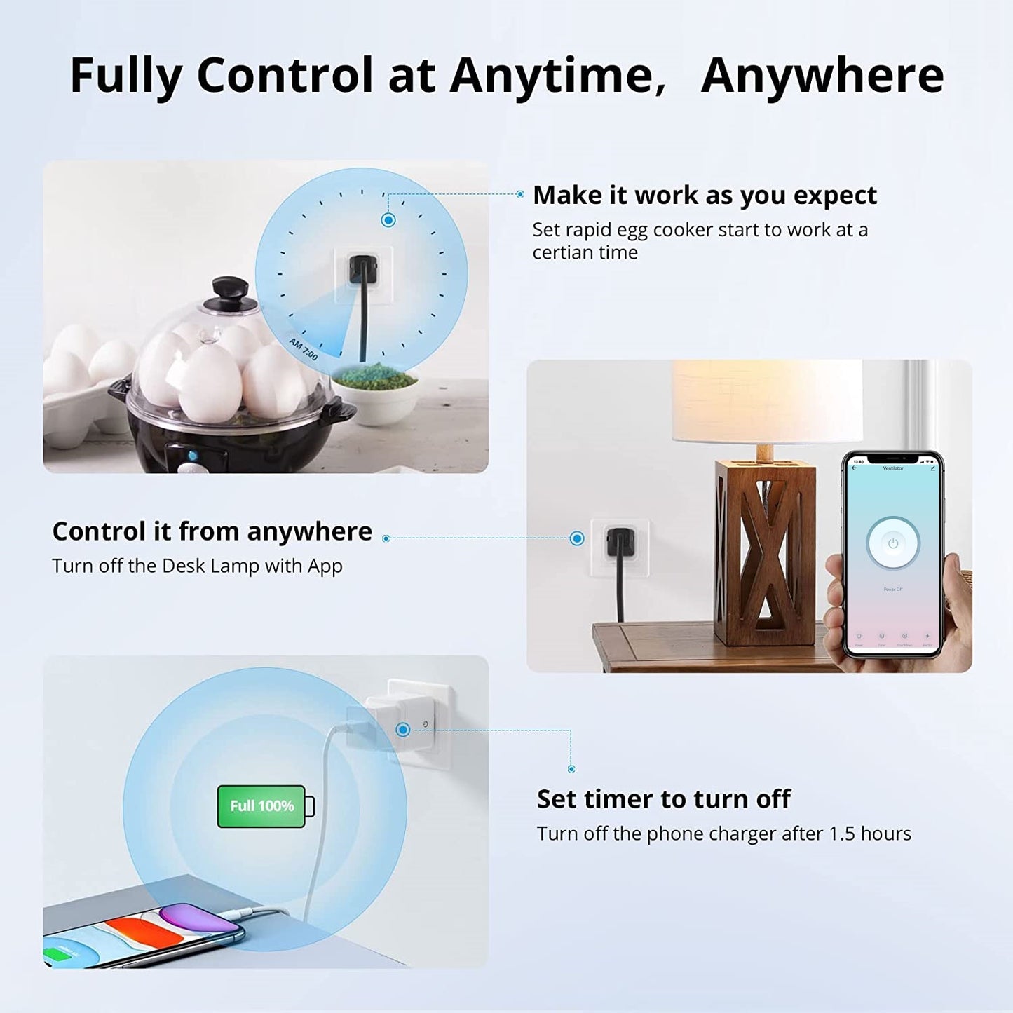 Smart Plug WiFi with Power Monitoring Function 16A App Smart Life Tuya Alexa