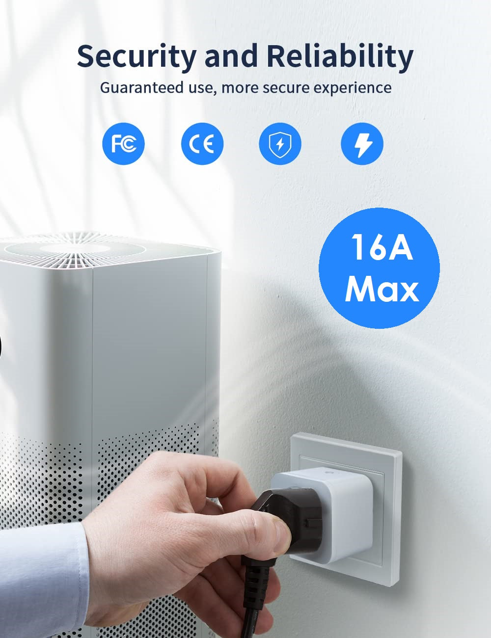 Smart Plug WiFi with Power Monitoring Function 16A App Smart Life Tuya Alexa