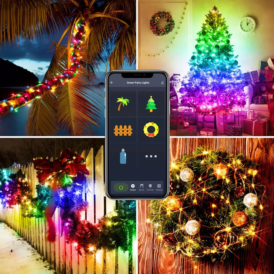 Fairy Lights Christmas Lights Smart LED Strip App Music Alexa RGB 5m USB Waterproof