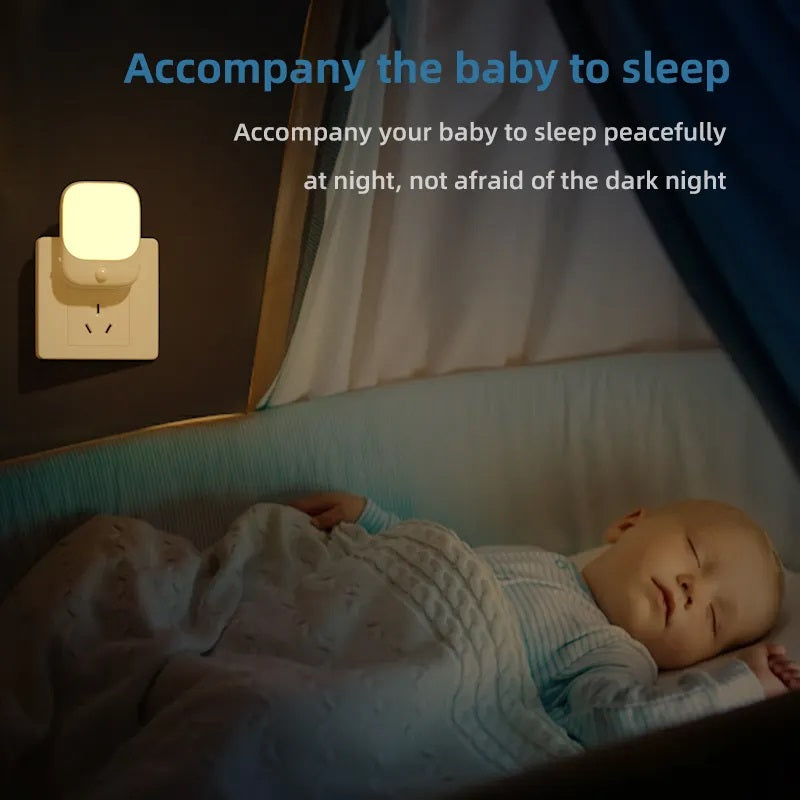 2 Pieces LED Night Light Plug-In with Motion Sensor